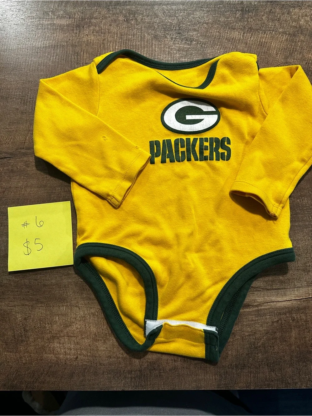 Green Bay Packers Baby Bundle NFL Team Apparel 6–9M/6–12M +FREE Bib & Burp Cloth